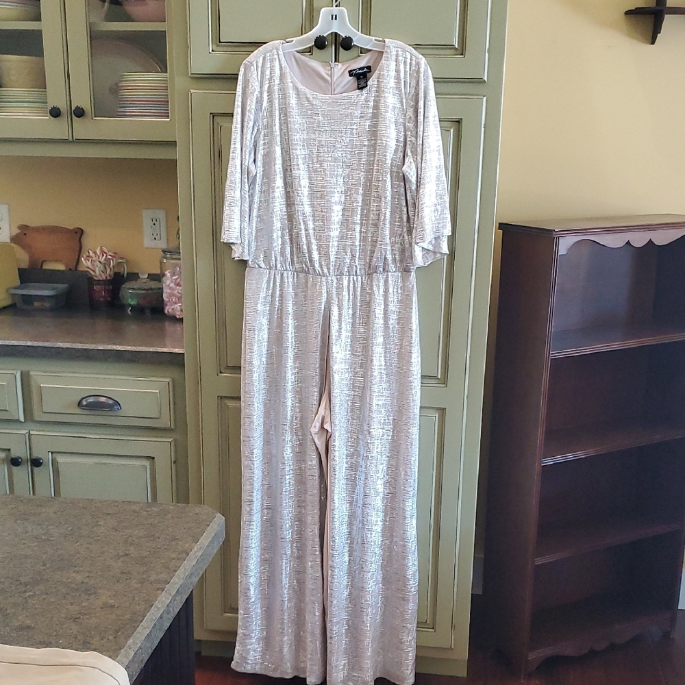Shimmering Silver Jumpsuit